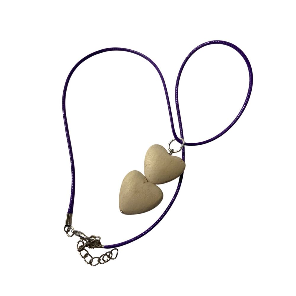 Handmade Wood Heart Pendant Necklace Eco-Friendly Jewelry